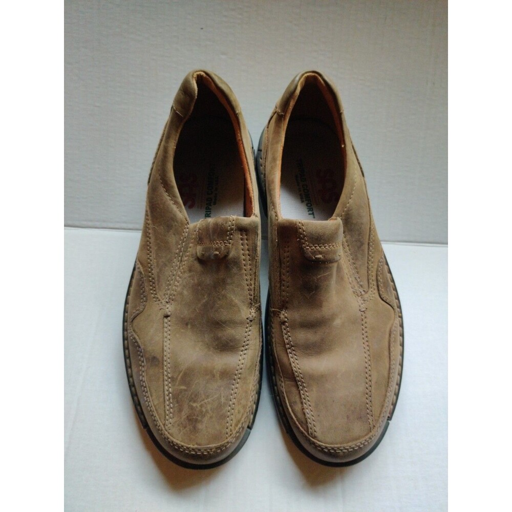 Ecco Fusion Slip On Shoes Classic Casual Leather Loafer Brown EU40/9